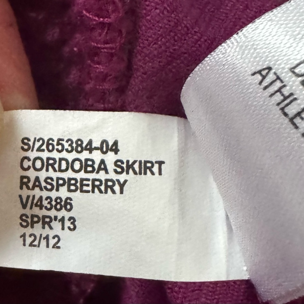 ATHLETA RASPBERRY CORDOBA CORDUROY SKIRT - Picture 13 of 15
